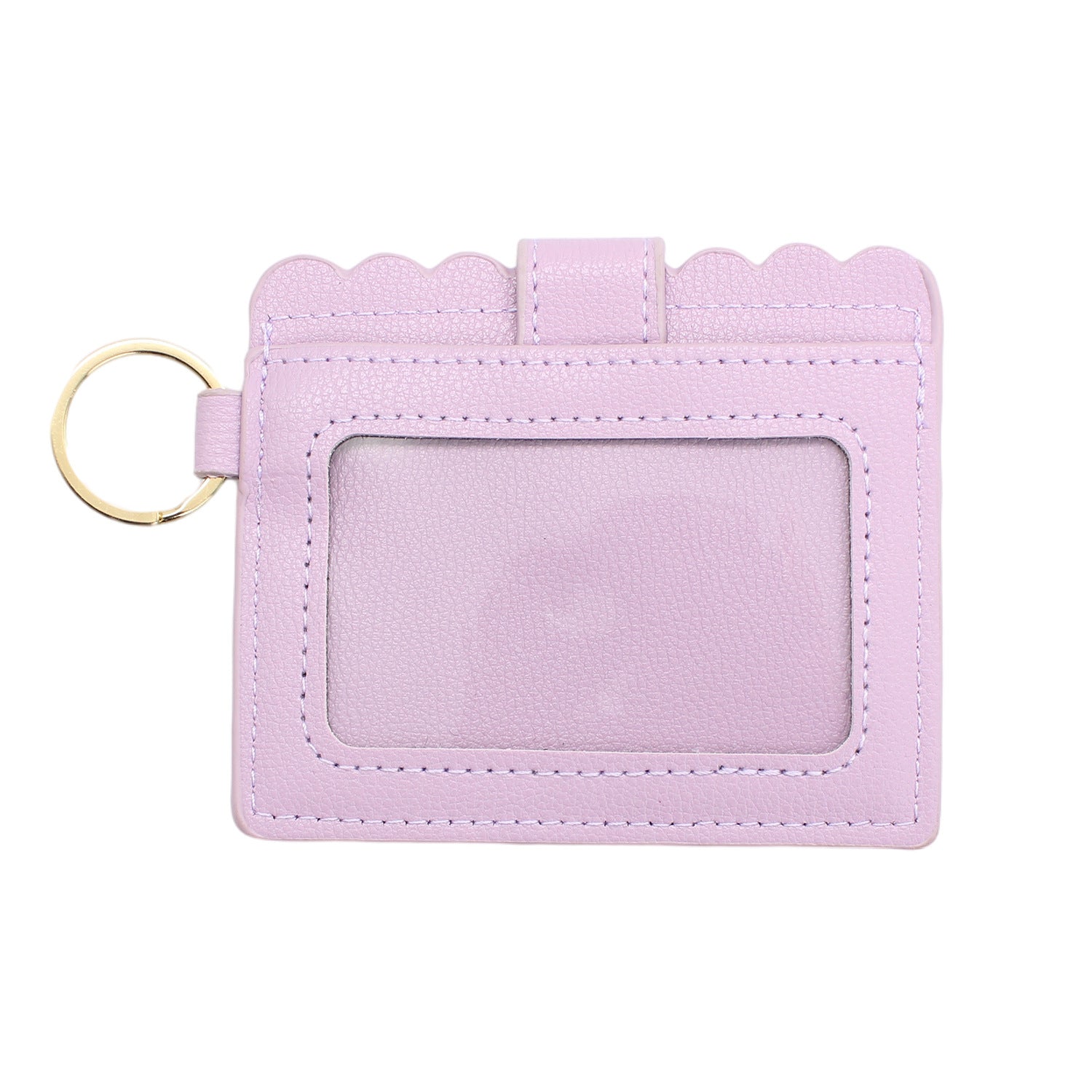 Llavero al por mayor del titular de la tarjeta del color sólido de la impresión del leopardo de la PU